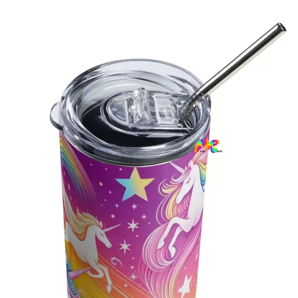 Dreamscapes Stainless Steel Tumbler With Straw