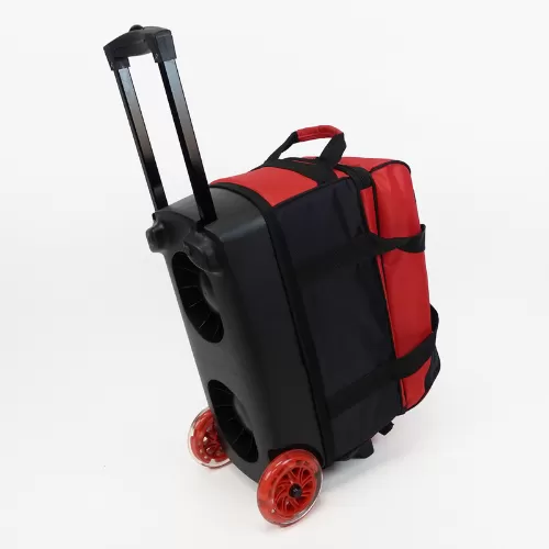 ELITE Deluxe Double Roller Bowling Bag Red