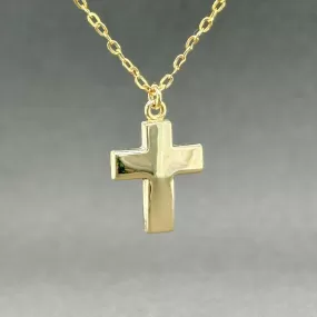 Estate 14K Y Gold 19mm Cross Pendant