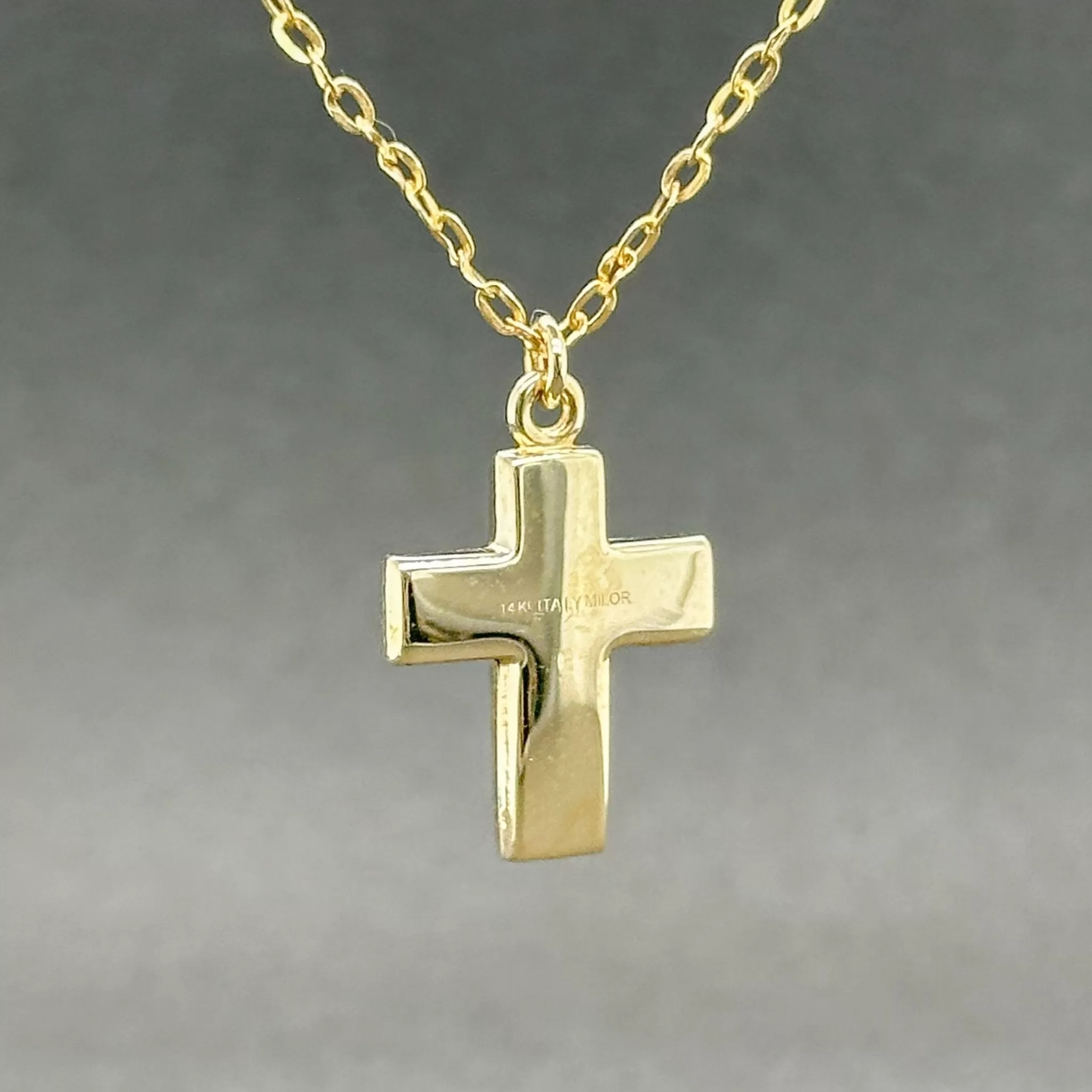 Estate 14K Y Gold 19mm Cross Pendant