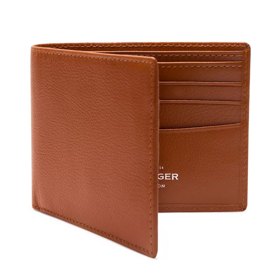 Ettinger Tan Capra Leather 6 C/C Billfold Wallet