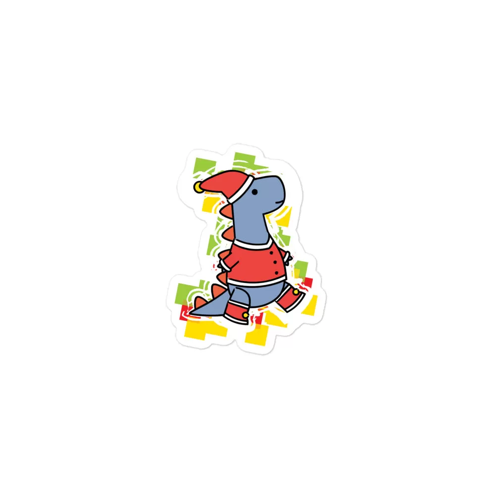 festive t-rex large sticker