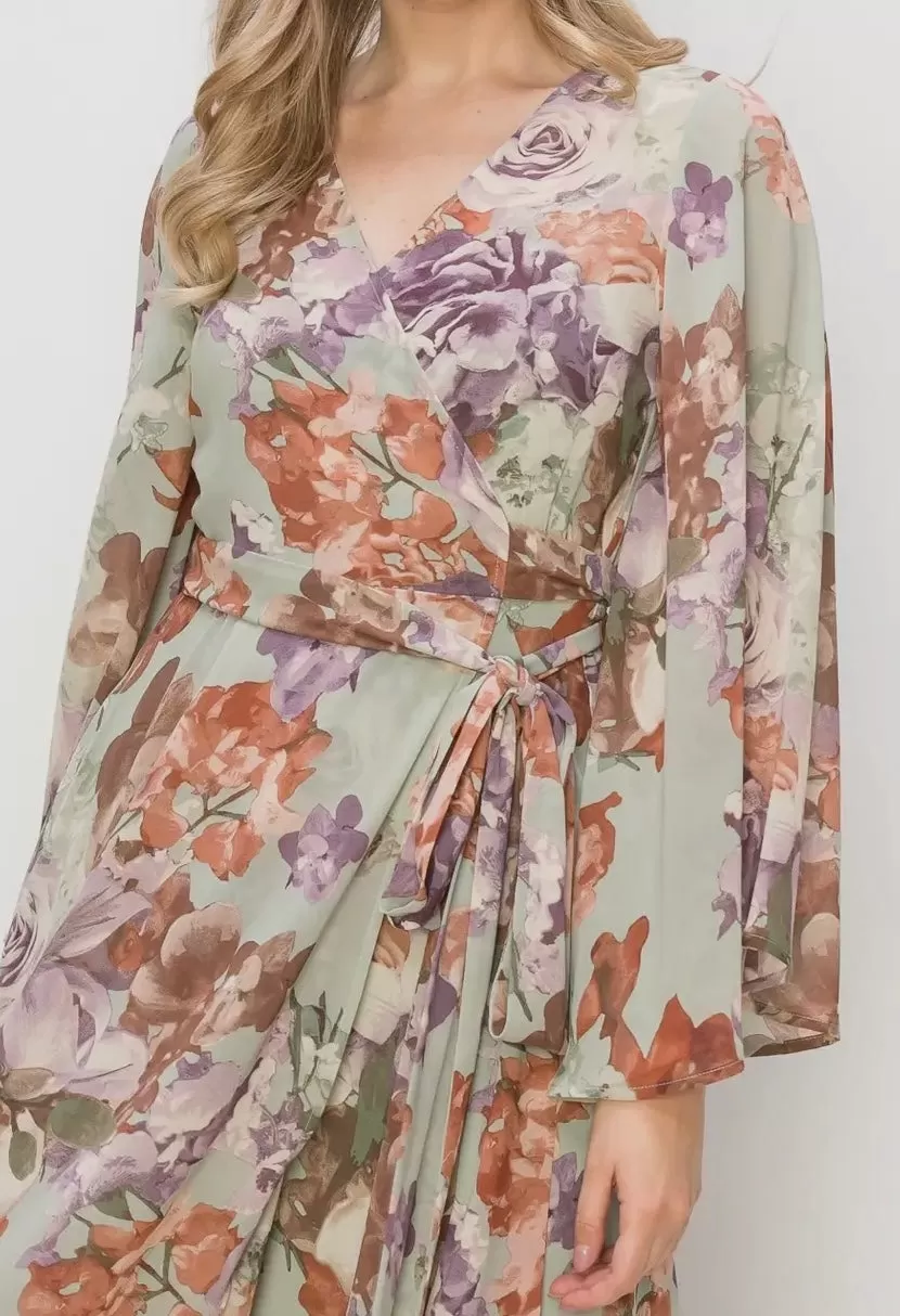 Fields of Floral Wrap Dress