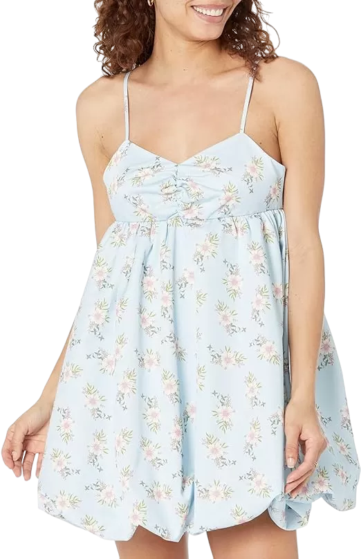 Free People Blue In A Bubble Mini Dress UK XS