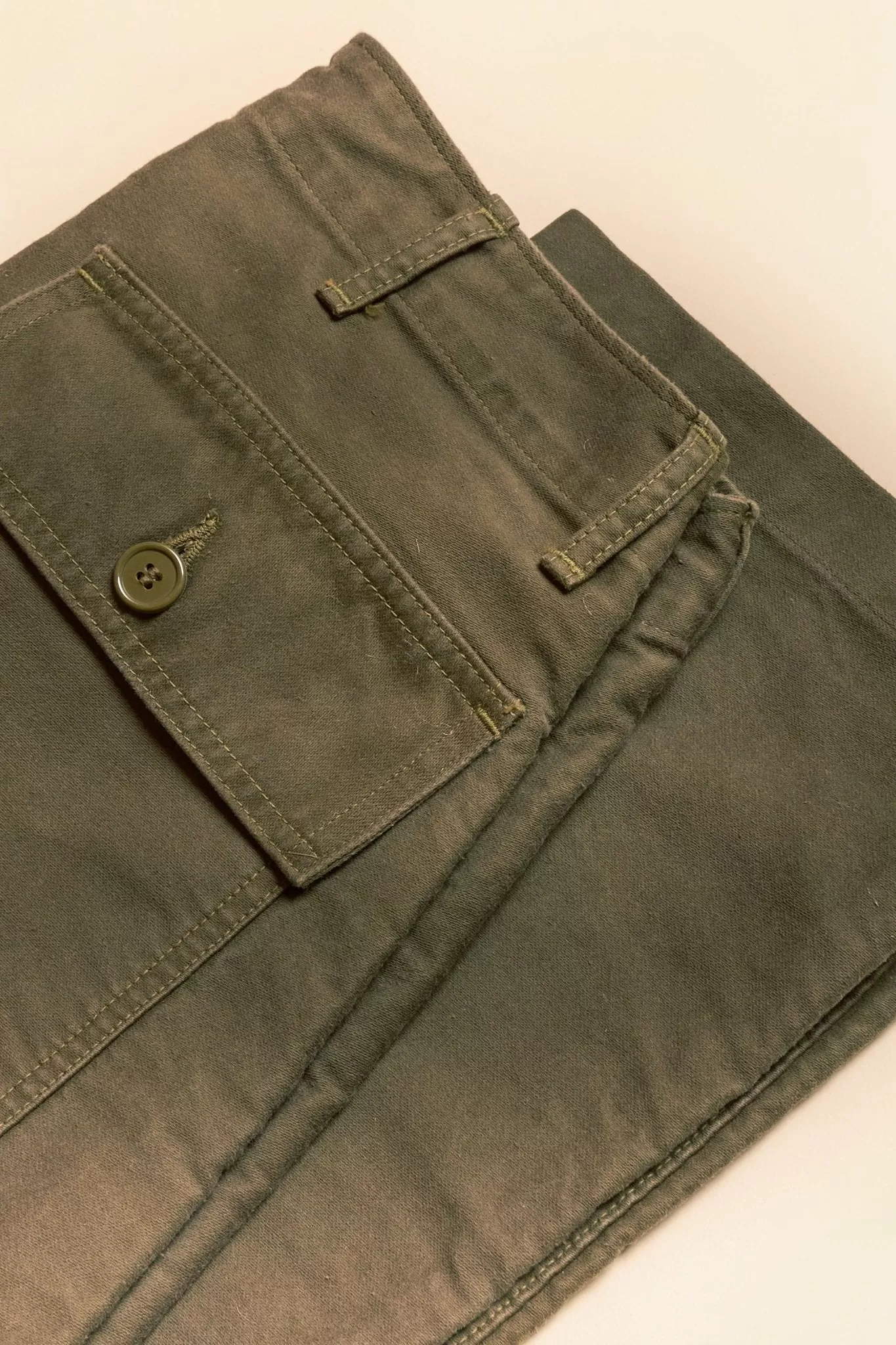 Fullcount French Moleskin Utility Trouser - Olive