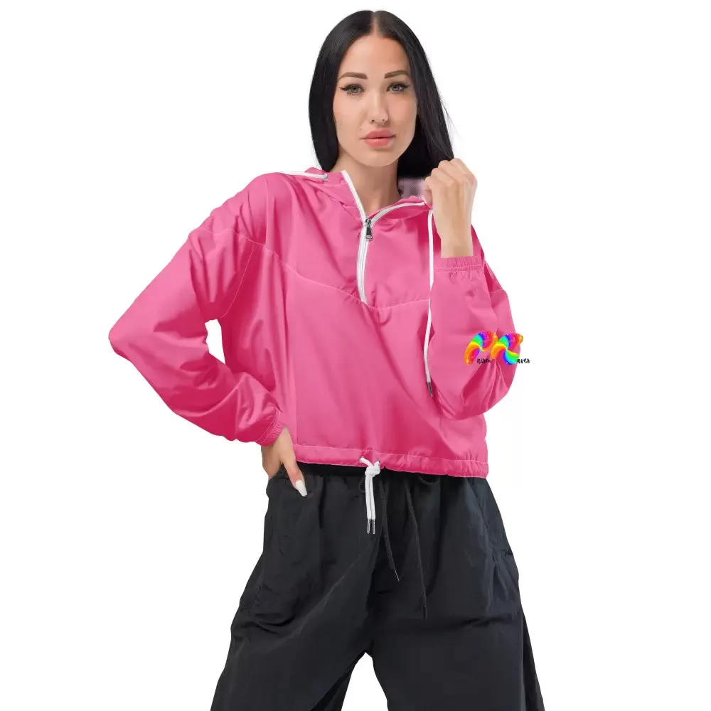 Fuscia Women’s Cropped Windbreaker