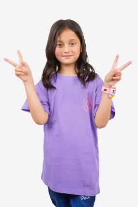 Girl's Short Sleeves Crew Graphics Tee