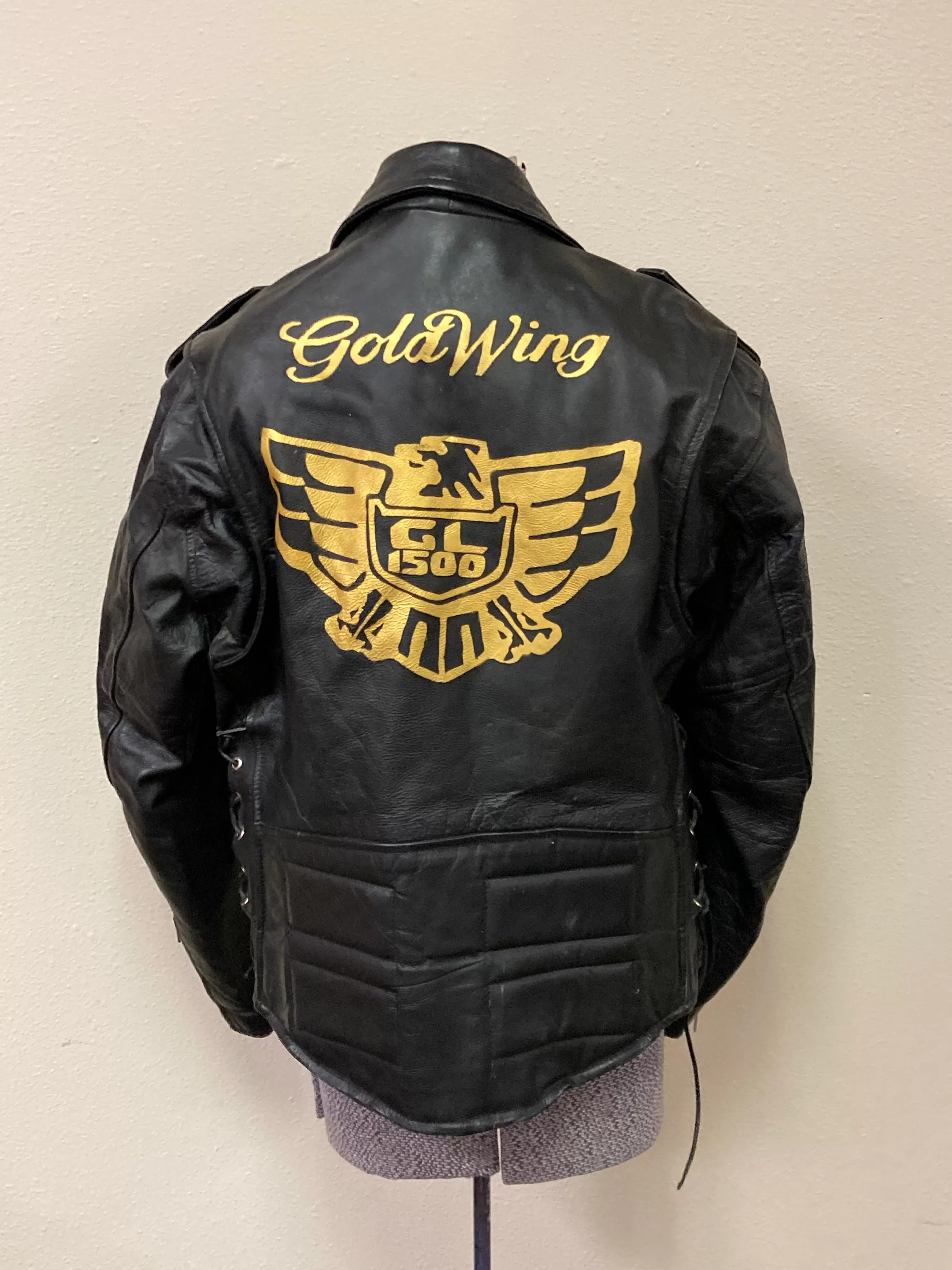 Gold Wing Leather Jacket Men Size 44