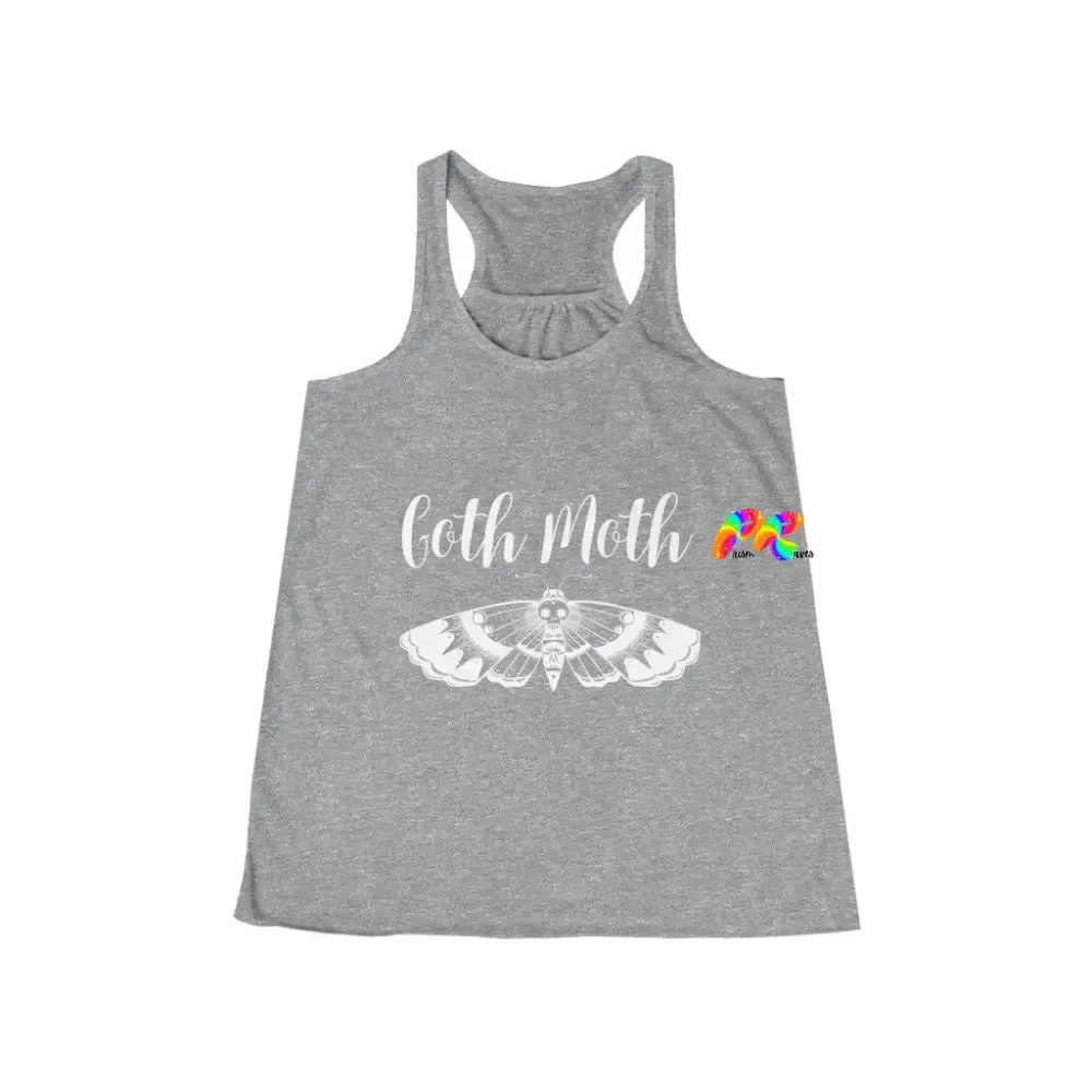 Goth Moth Women's Flowy Racerback Tank, 5 Colors