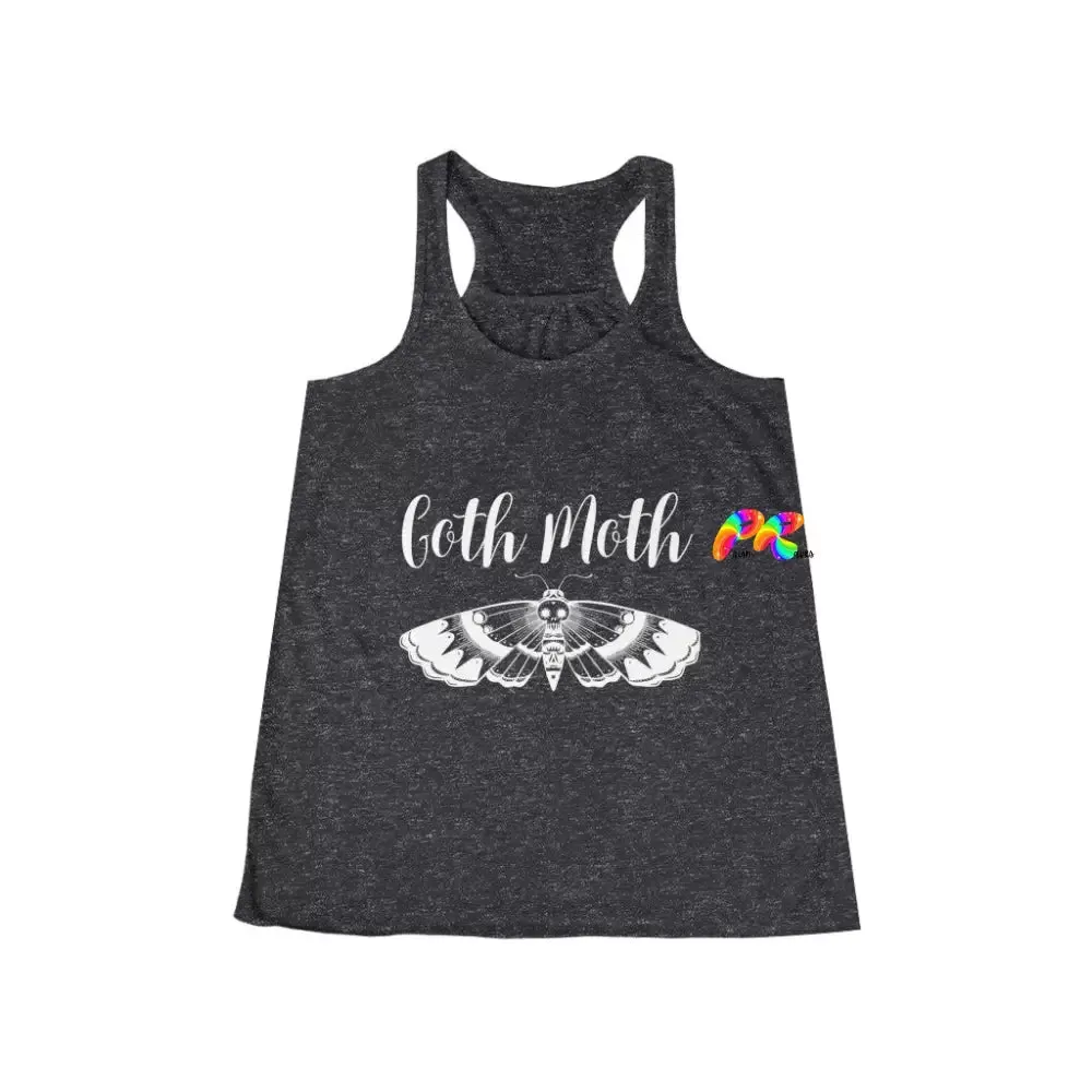 Goth Moth Women's Flowy Racerback Tank, 5 Colors