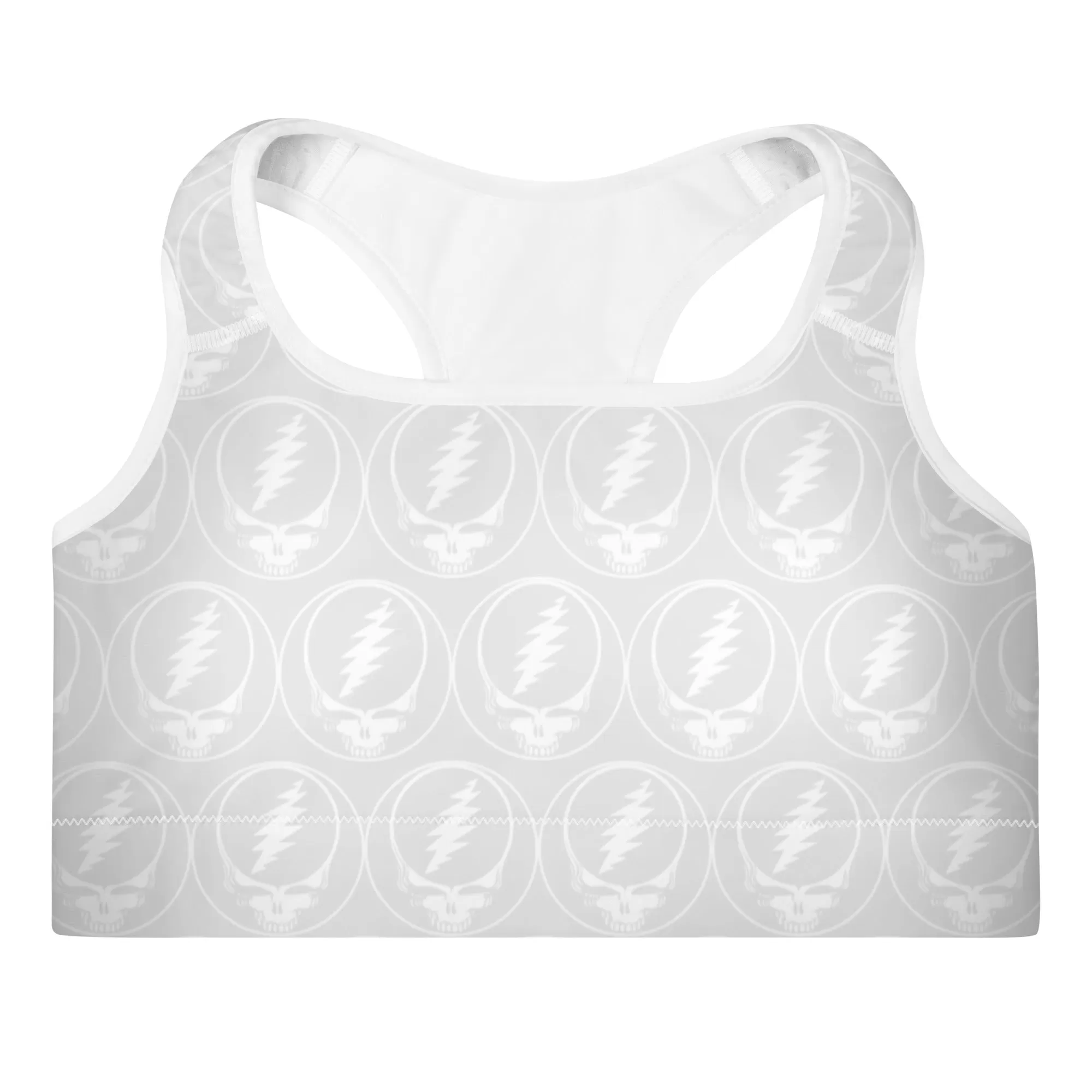 Grateful Dead | Sports Bra | Ice Grey and White Stealie