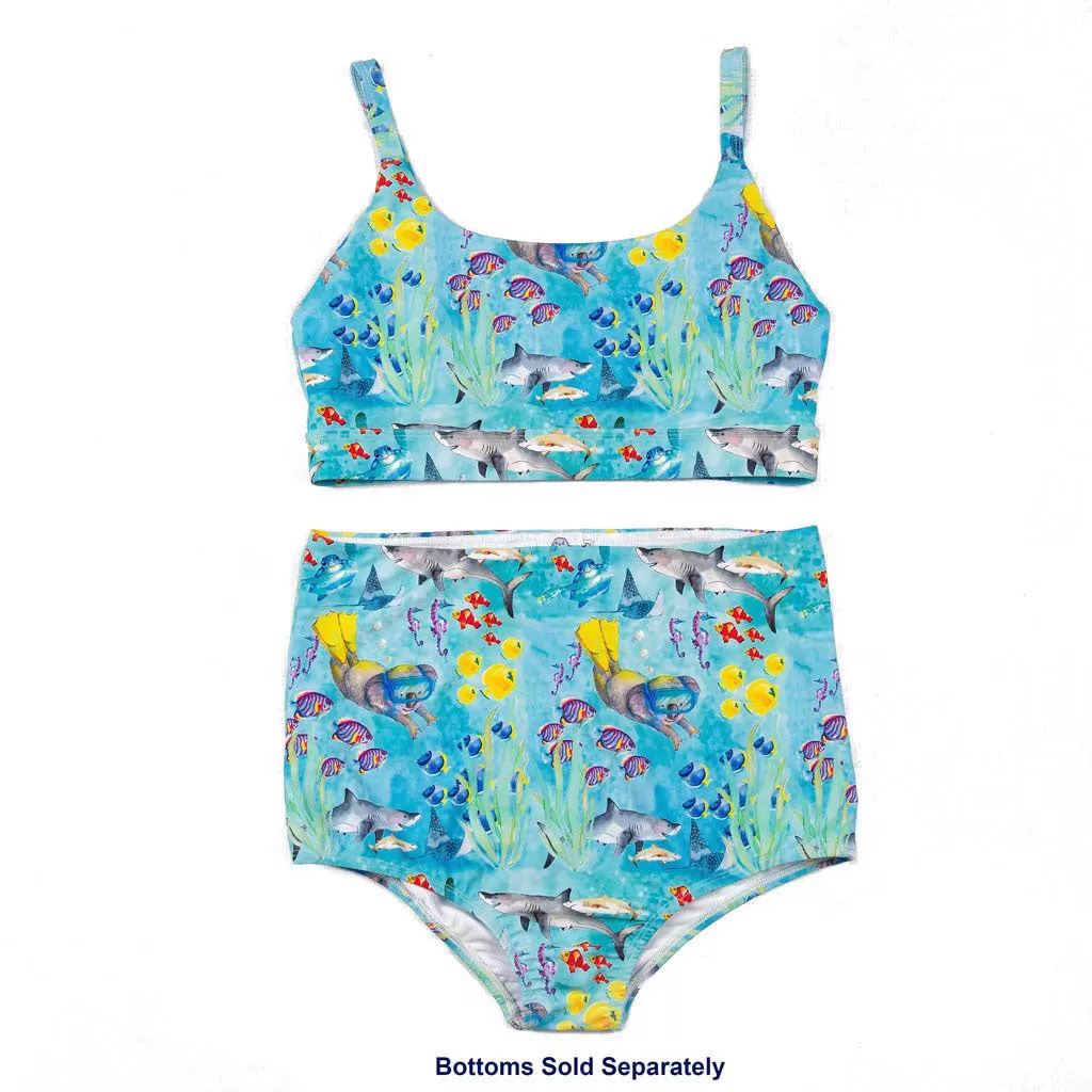 Great Barrier Reef Women's Two Piece Swimmers - Swim Top