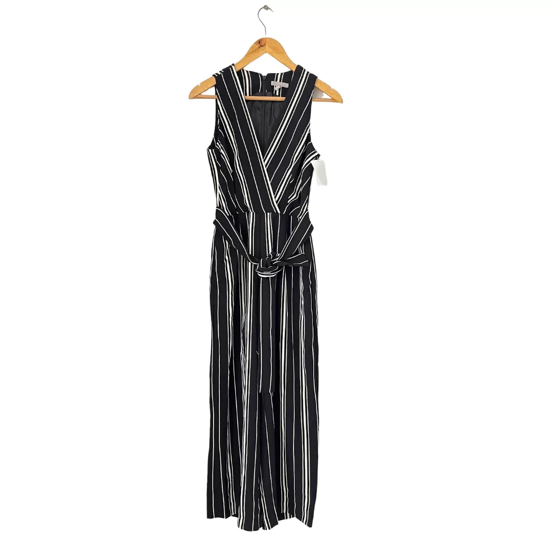 H&M Black & White Striped Sleeveless Jumpsuit | Brand New |