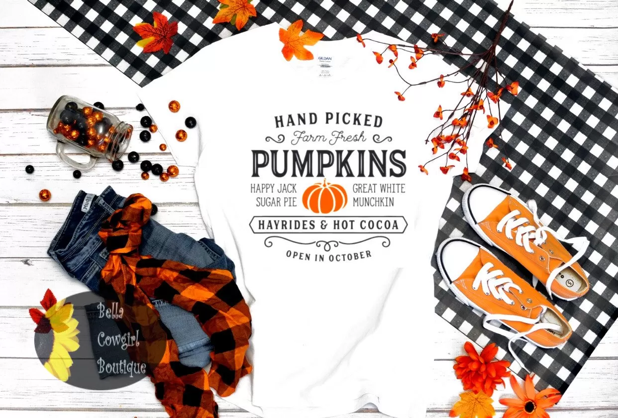 Hand Picked Pumpkin Fall Halloween Women's T-Shirt