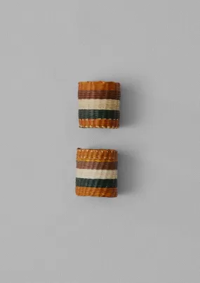 Hand Woven Iraca Napkin Rings | Sand/Multi