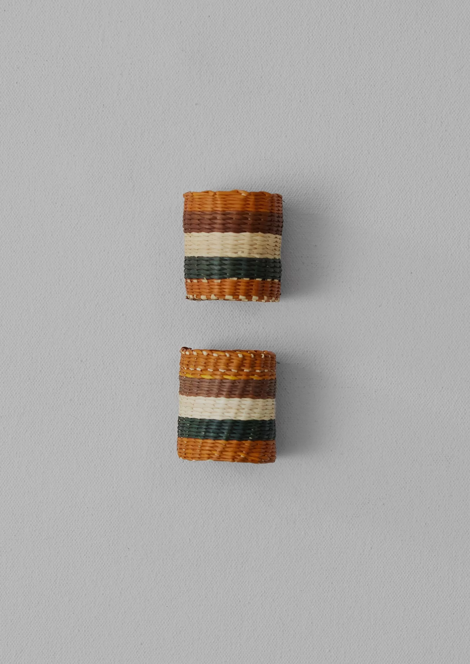 Hand Woven Iraca Napkin Rings | Sand/Multi