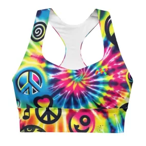 Happy Vibes Rave Longline Sports Bra