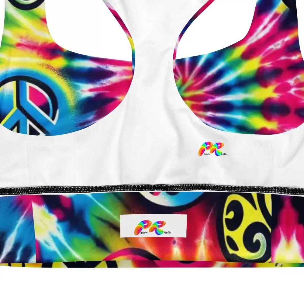 Happy Vibes Rave Longline Sports Bra