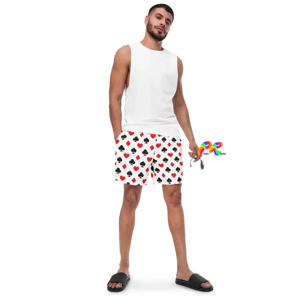 Hearts and Spades Men's Swim Trunks