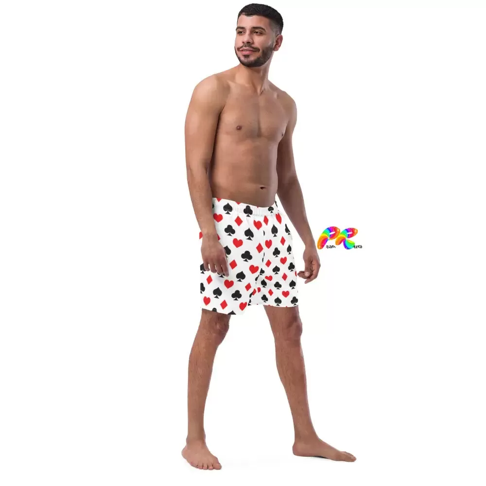 Hearts and Spades Men's Swim Trunks