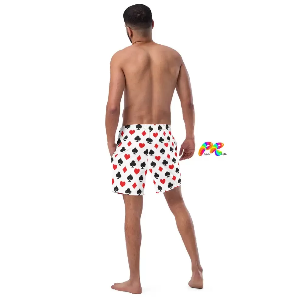 Hearts and Spades Men's Swim Trunks