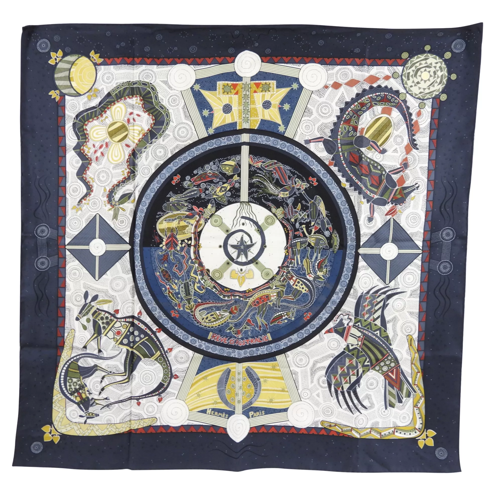 Hermes Reve D'Australie Silk 90cm Scarf