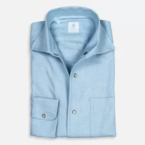 Ice Blue Cotton Cashmere Paramontura Shirt