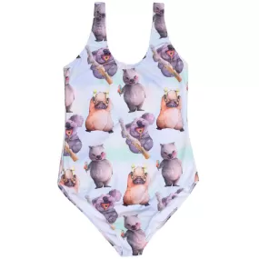 Ice Cream Animals Women's One Piece Sleeveless Swimsuit