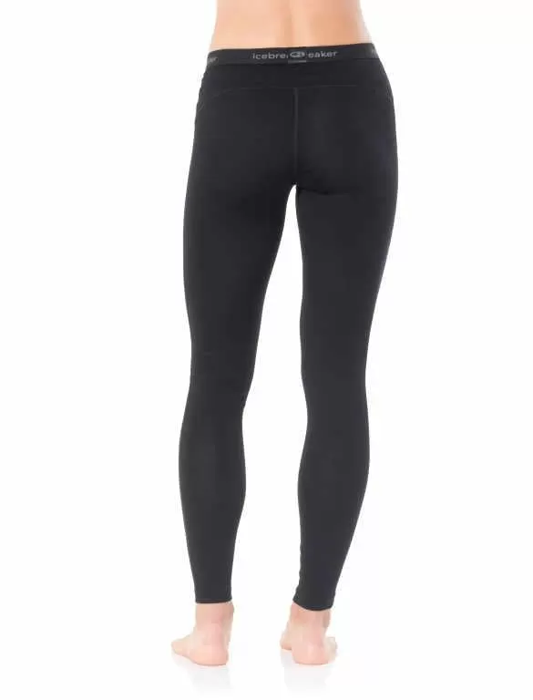 icebreaker Merino Base Layer Women's 200 Oasis Leggings Tights - Black