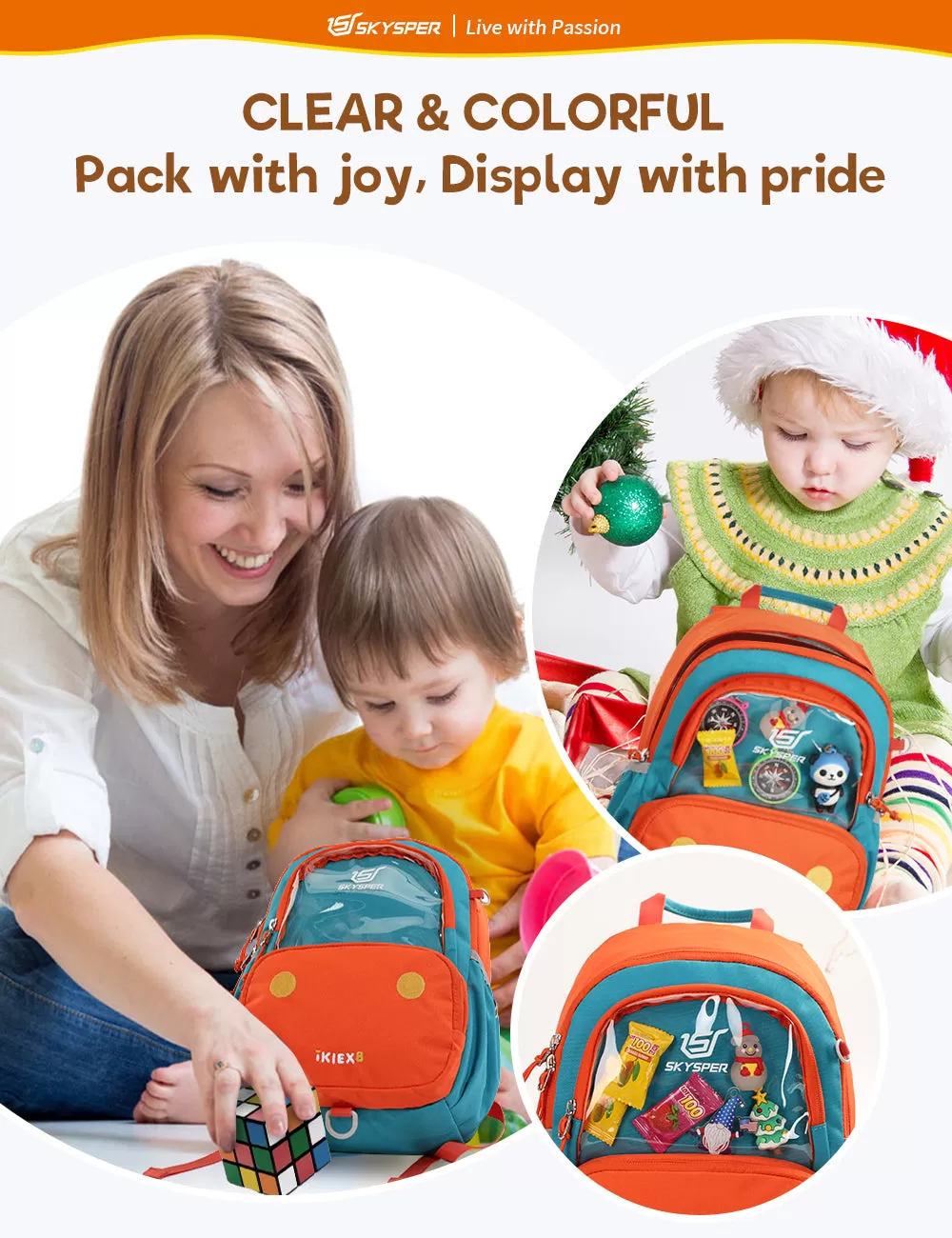 iKIEX8-SKYSPER 12.6-inch Toddler Backpack for 3 - 5 years old