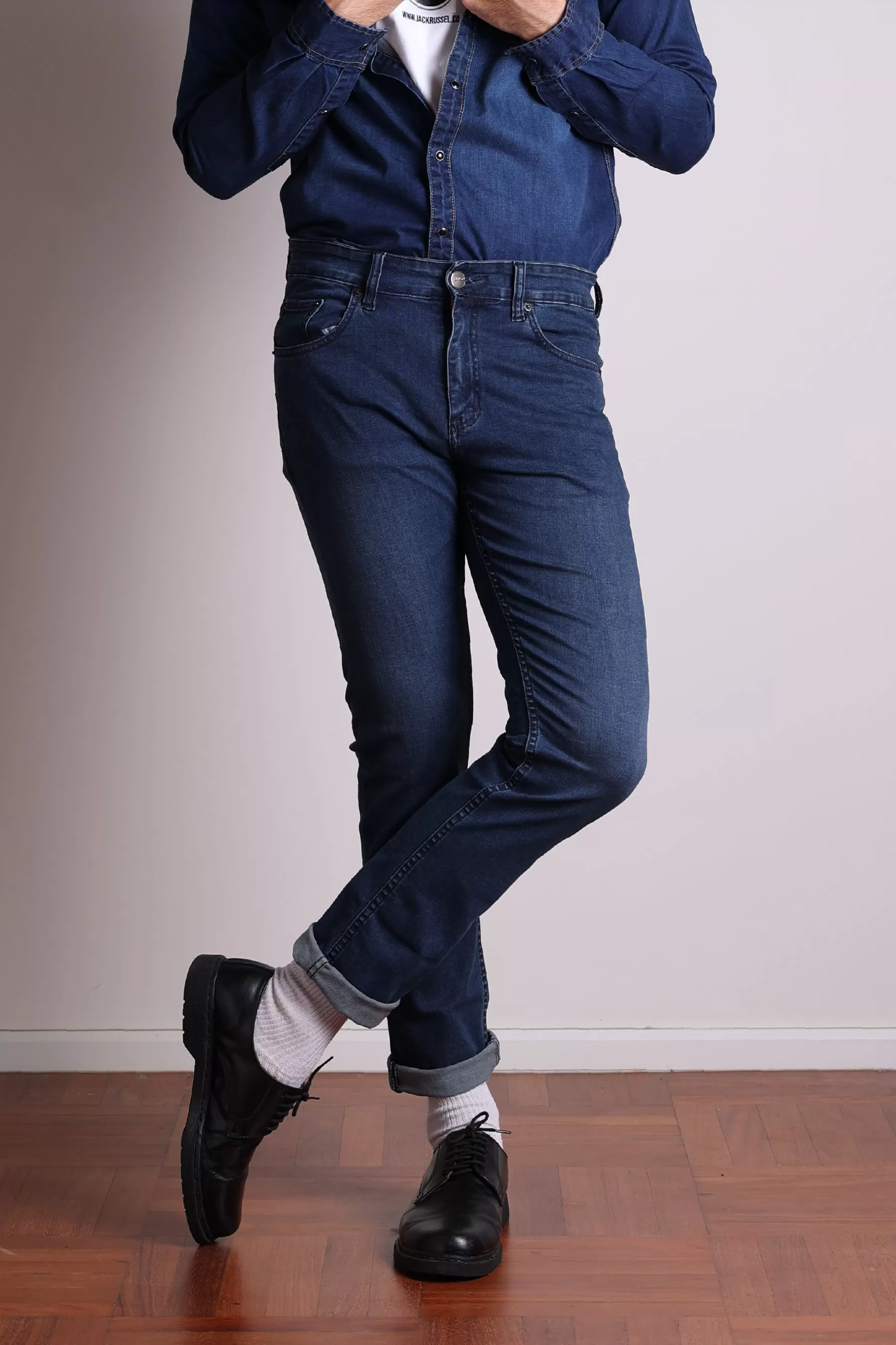 JACK RUSSEL MEN SLIM-FIT รุ่น J-1187 สี Dark Blue