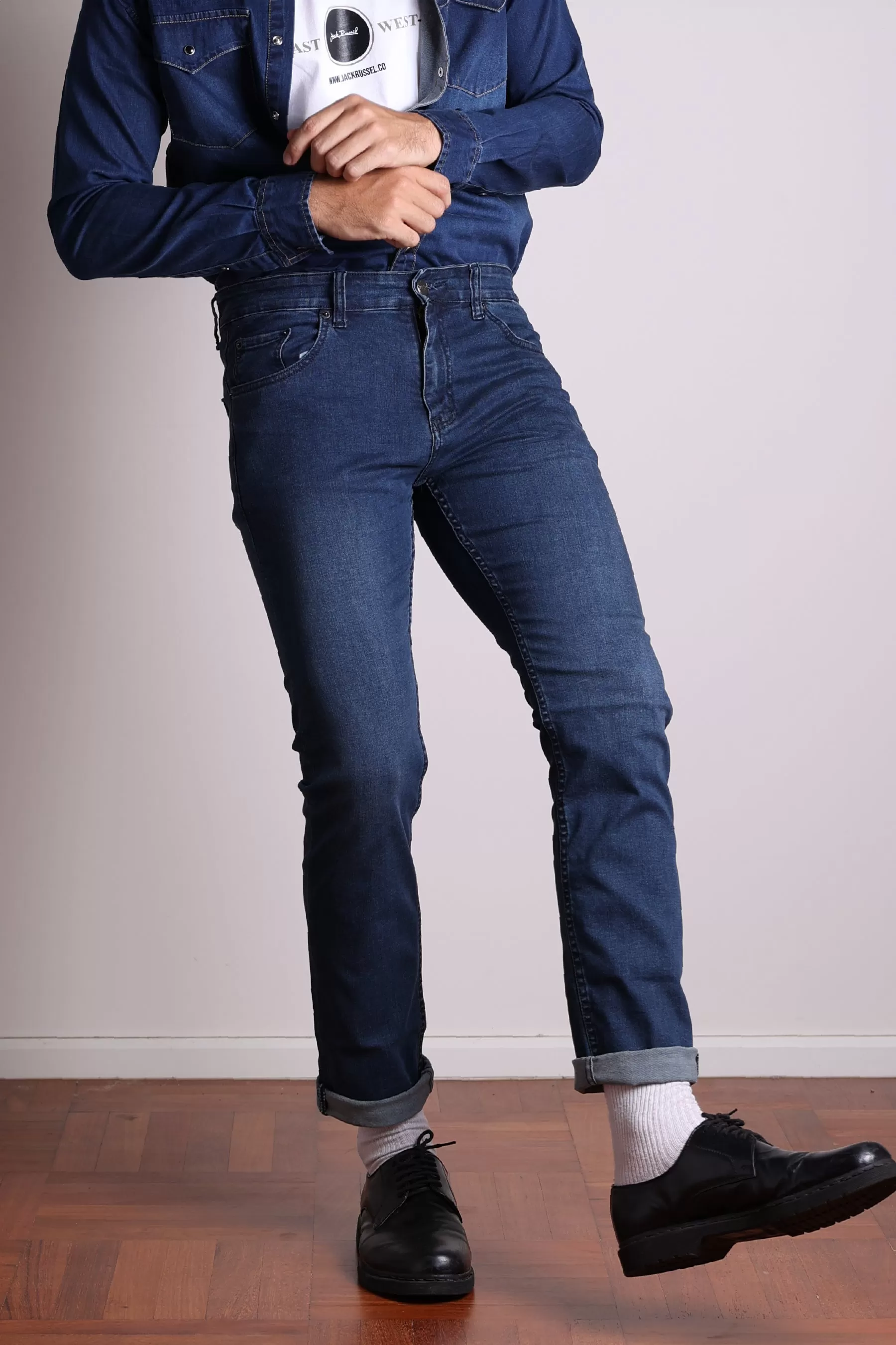 JACK RUSSEL MEN SLIM-FIT รุ่น J-1187 สี Dark Blue