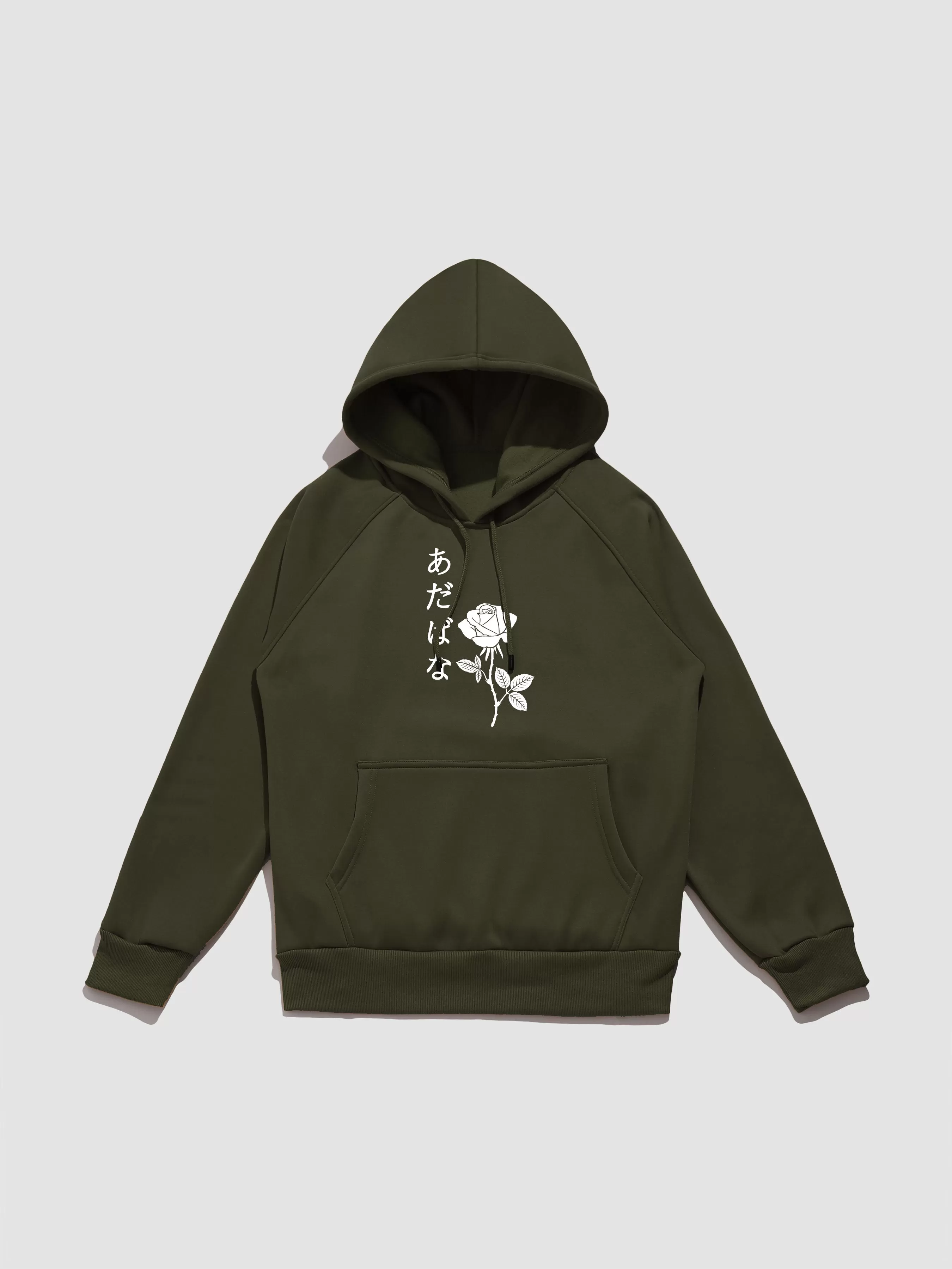 Japanese Rose Print Hoodie