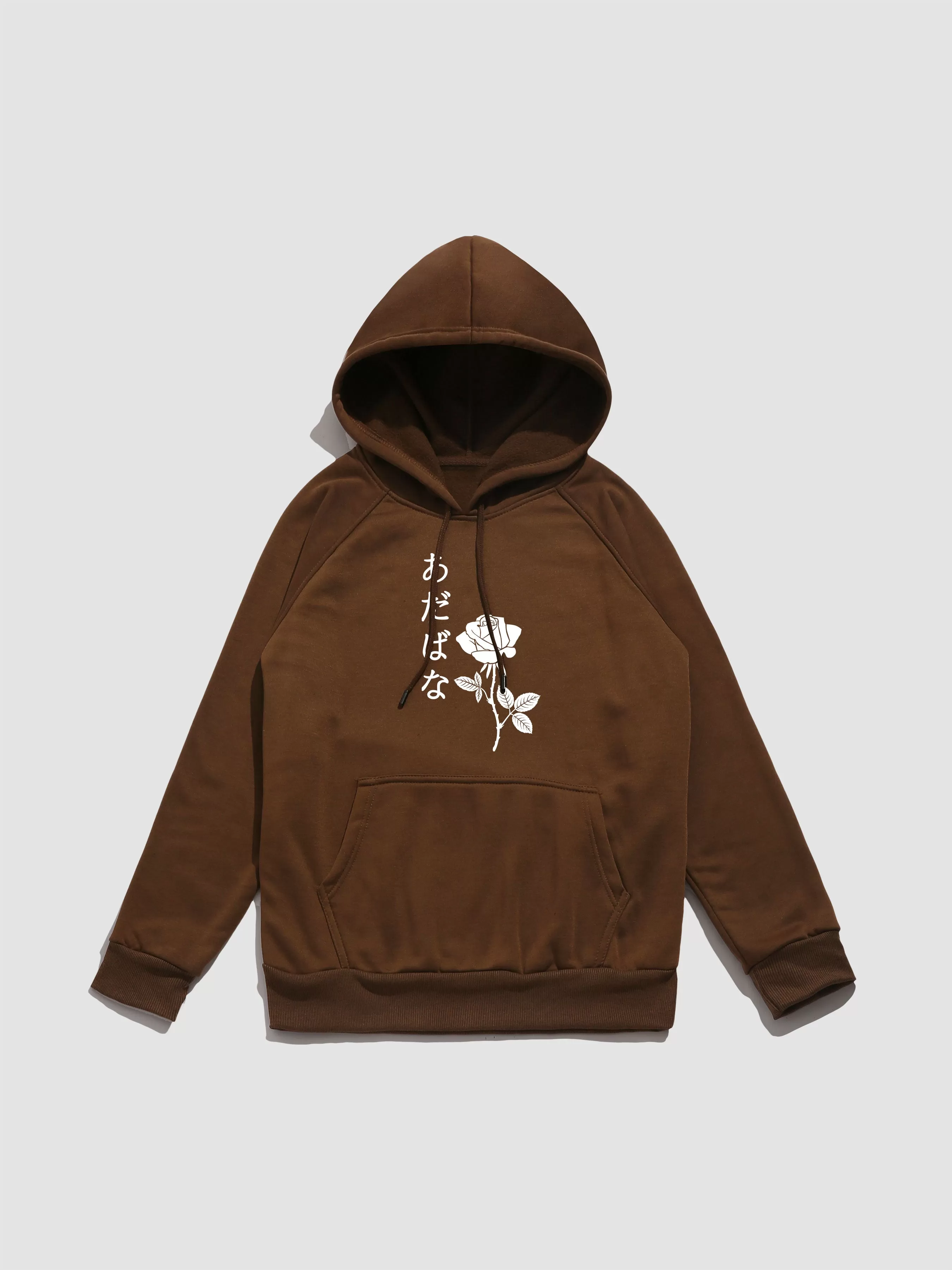 Japanese Rose Print Hoodie