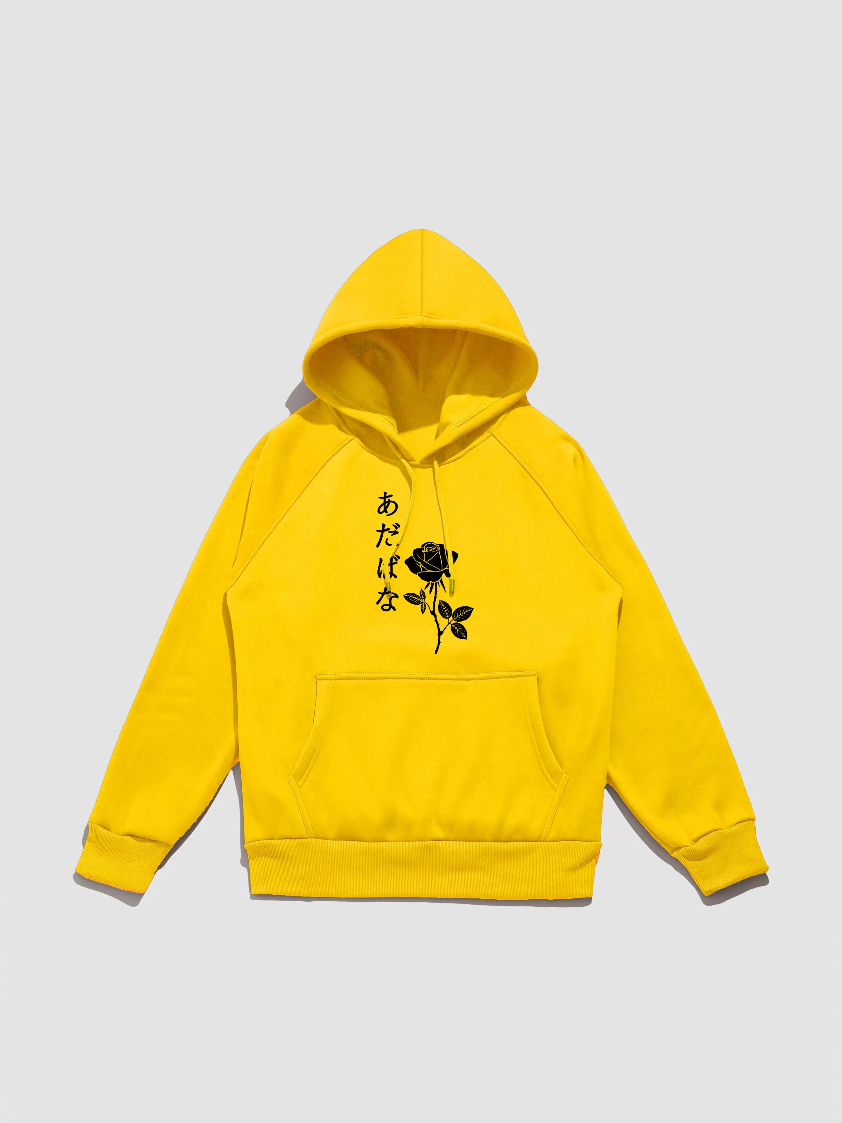 Japanese Rose Print Hoodie