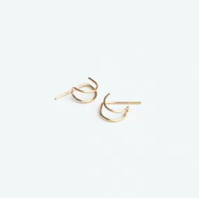 Journey of Hope Huggie Earrings in Gold