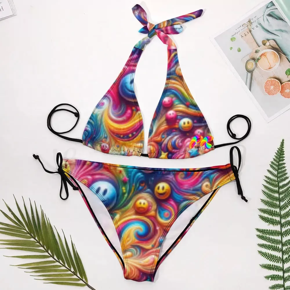 Joyful Whirls Rave Plus Size Bikini