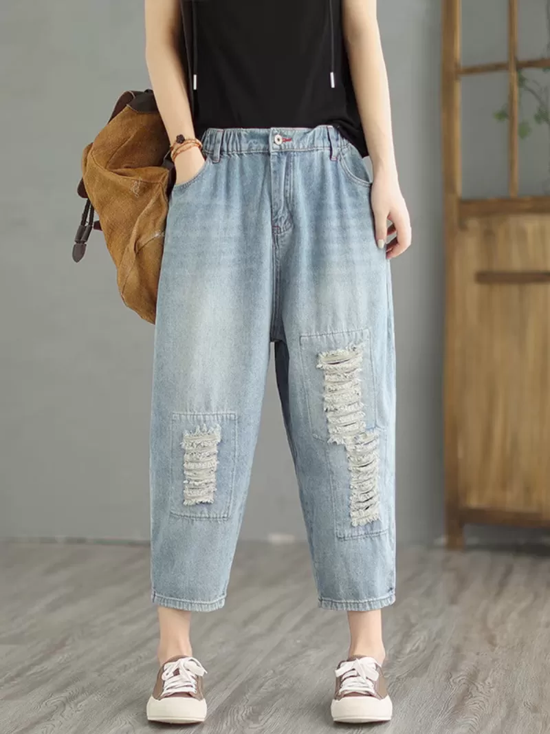 Just My Size Women's Denim Natural Waist Bottom Pant