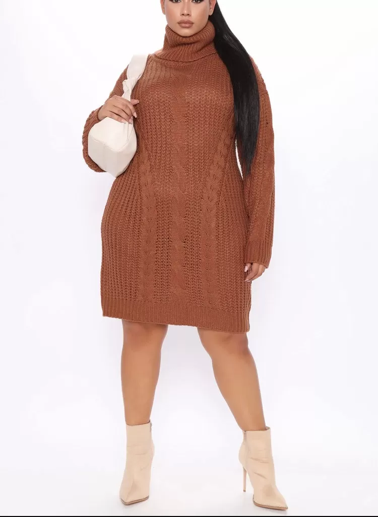 KNIT I SAY MORE SWEATER DRESS