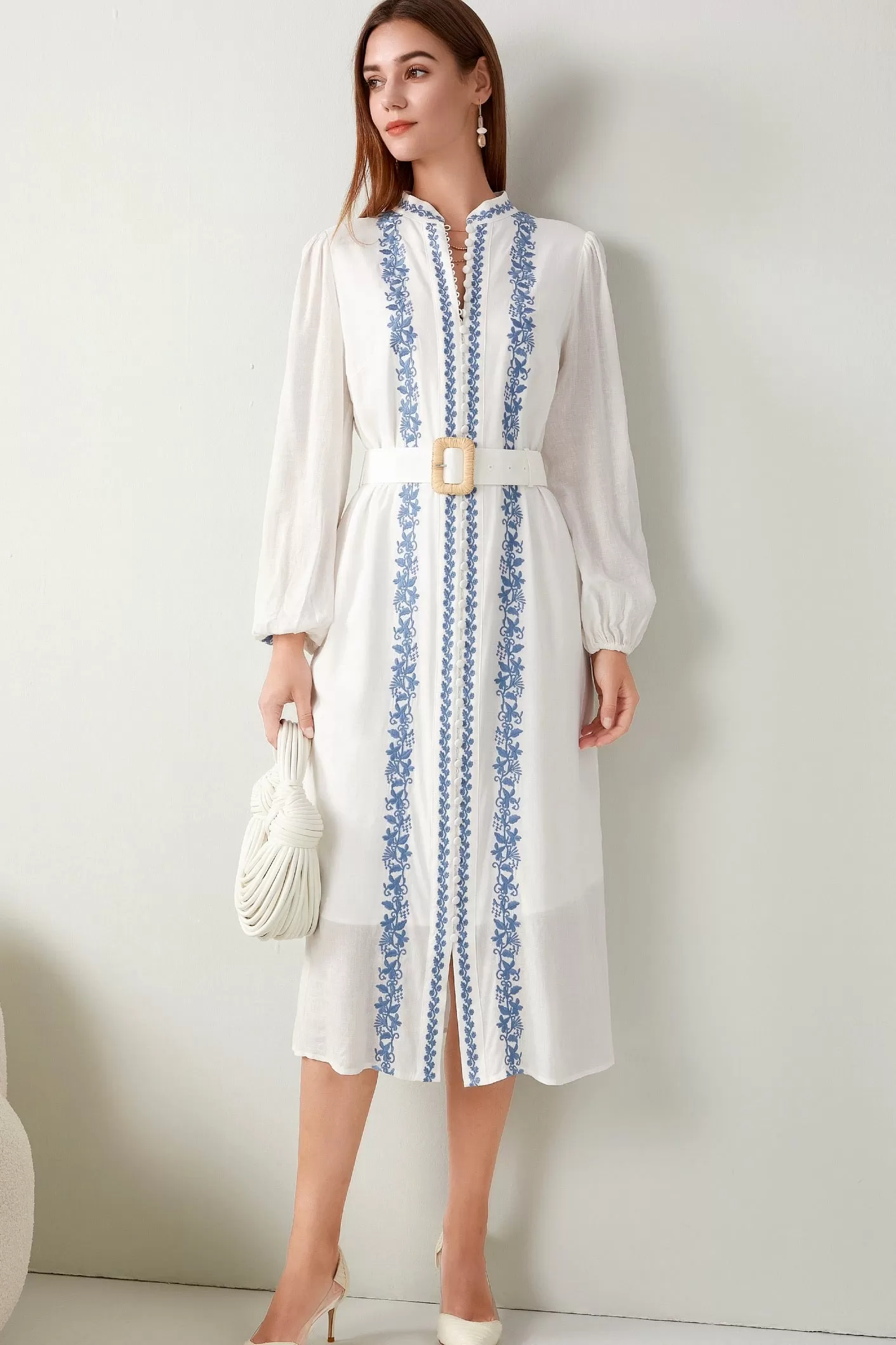 Lena Linen Midi Dress