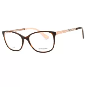 Liz Claiborne L 647 Eyeglasses Havana Peach/Clear demo lens