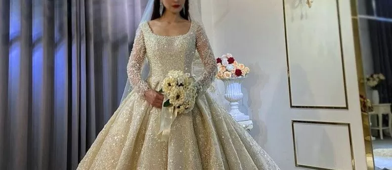 Long Sleeves Lace Wedding Dress 2021