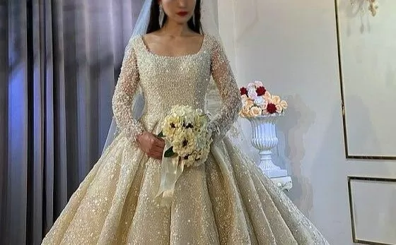 Long Sleeves Lace Wedding Dress 2021