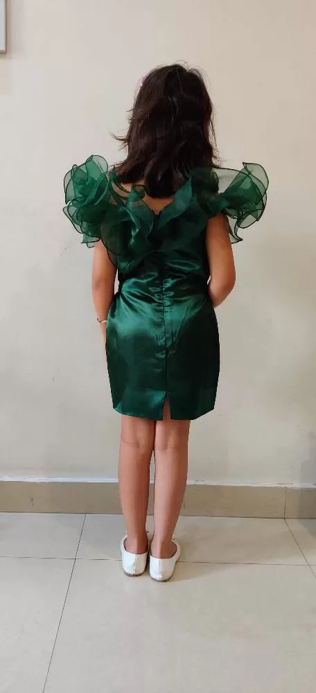 Lush Green Ruffled Dress