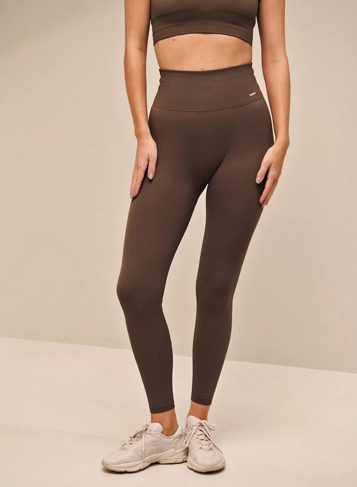 Macchiato Ribbed Seamless Tights