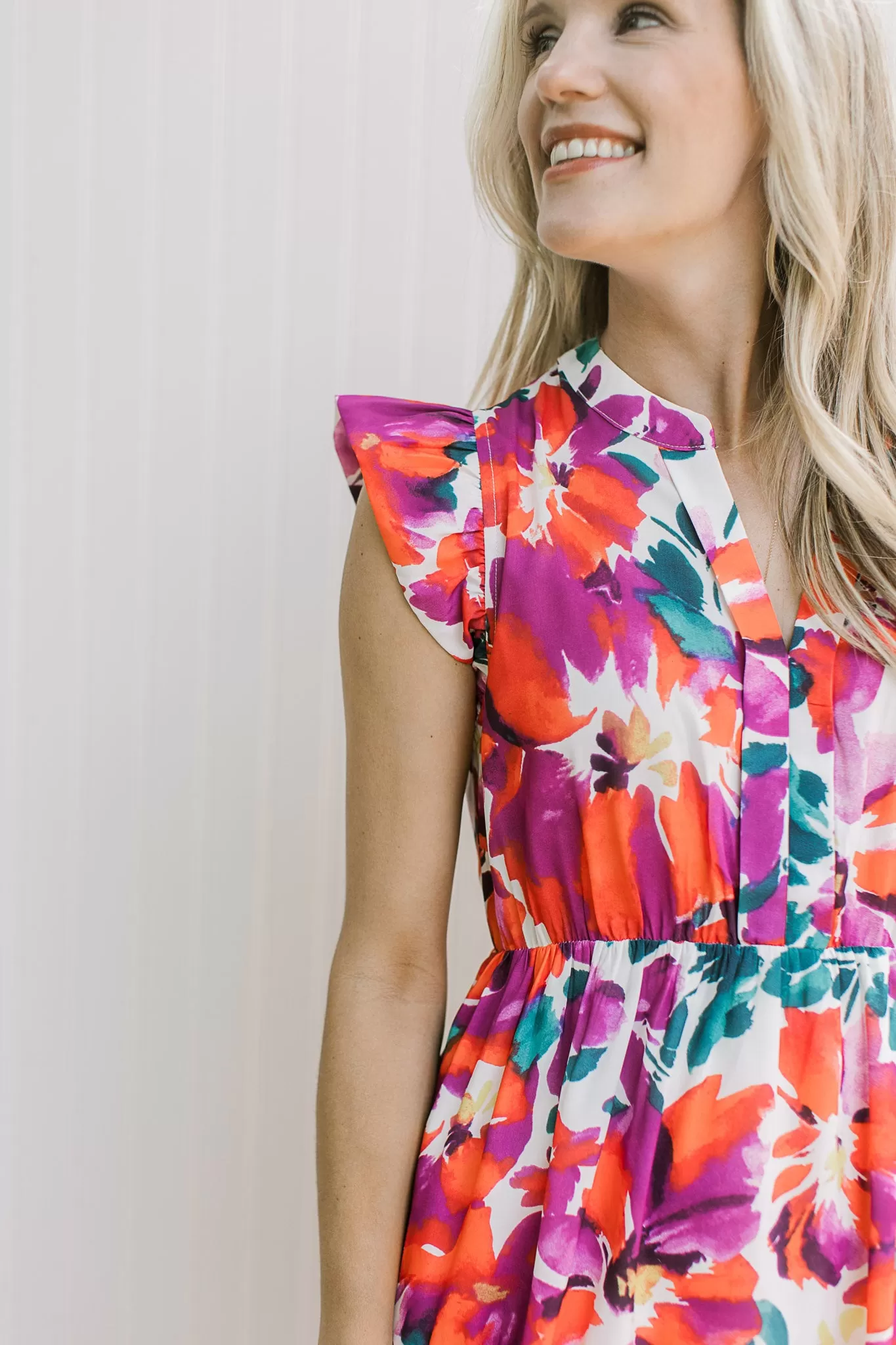 Magenta Floral Dress