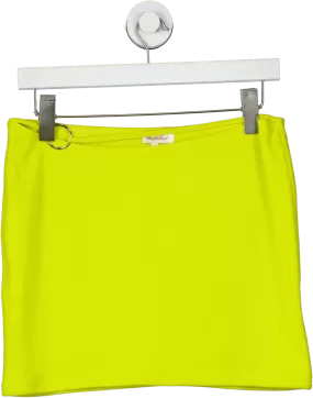 Mars the Label Yellow The Cowl Ring Detail Mini Skirt UK 14