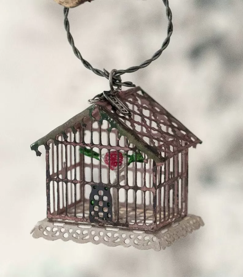 Metal Birdcage Ornament