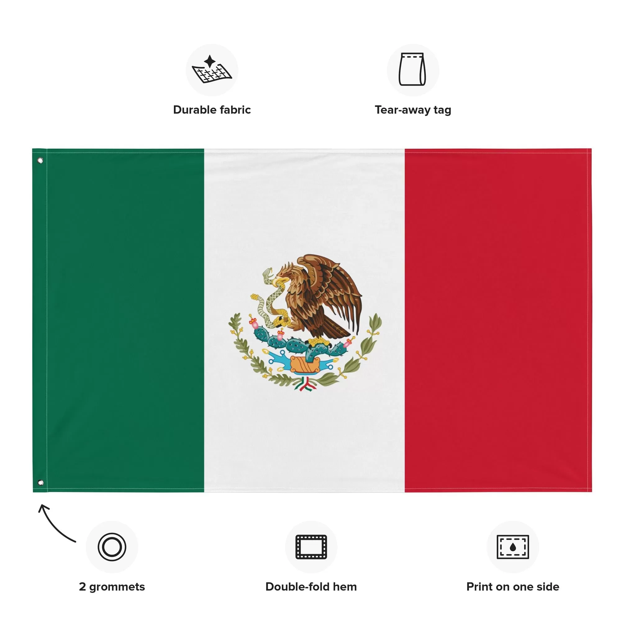 Mexico High Quality Flag / Mexican Flag Colors / Wall Art