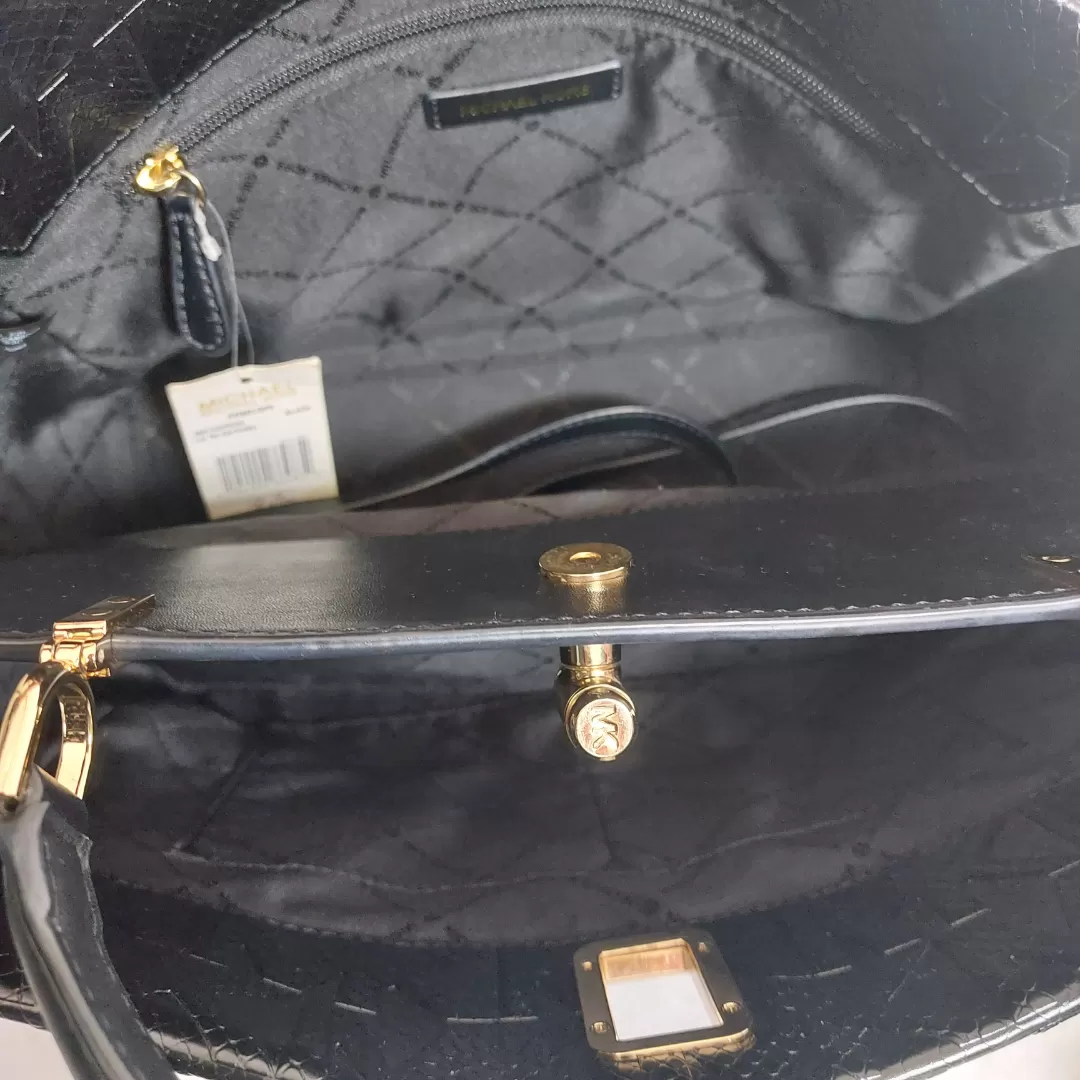 Michael Kors Black Leather Large Penelope Satchel | Gently Used |